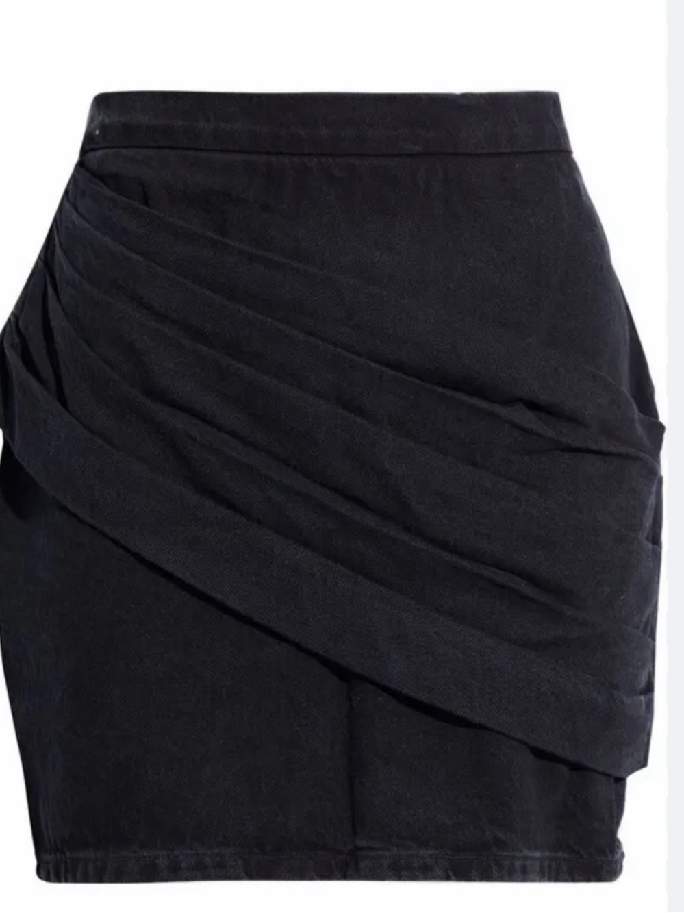 IRO Black Draped Mini Skirt - Women's